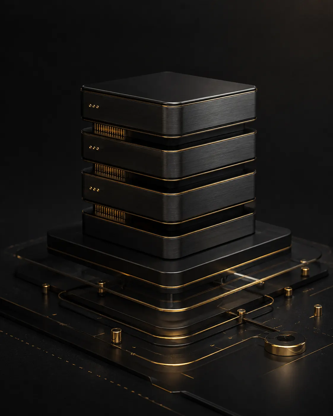 Black and gold infrastructure visual